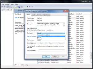 Services-WebClient-AutoStart